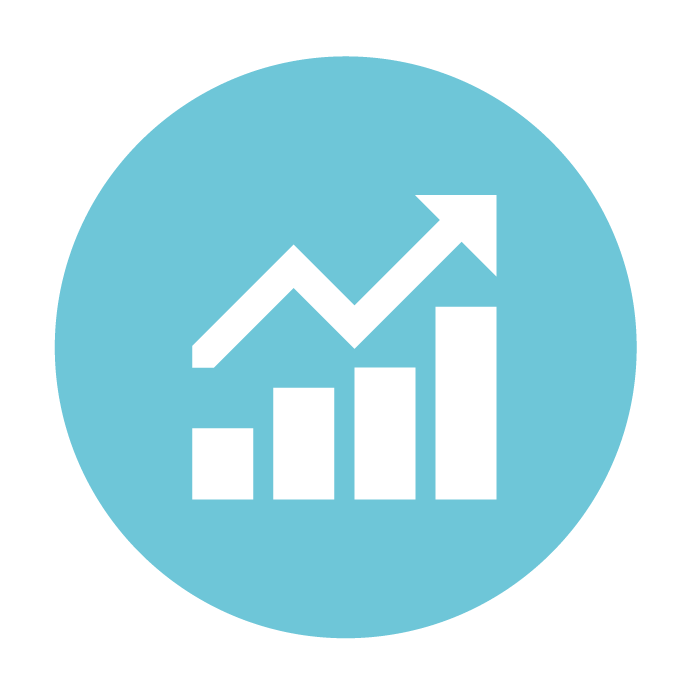 Icon of a growth chart.